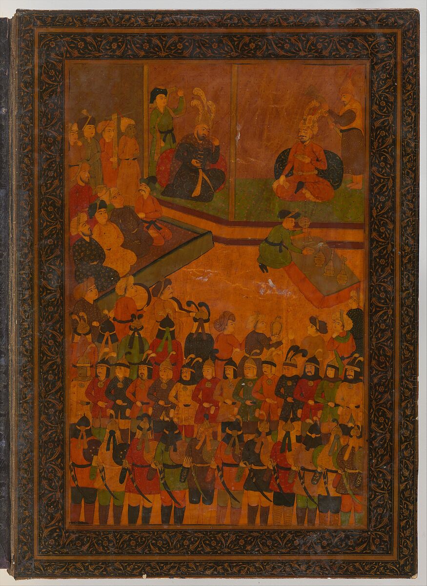 Shahnama (Book of Kings) of Firdausi, Shah Muhammad of Sabzavar, Ink, opaque watercolor, and gold on paper