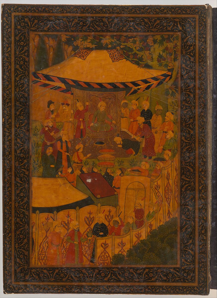 Shahnama (Book of Kings) of Firdausi, Shah Muhammad of Sabzavar, Ink, opaque watercolor, and gold on paper