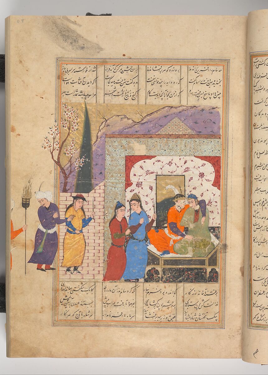 Shahnama (Book of Kings) of Firdausi, Shah Muhammad of Sabzavar, Ink, opaque watercolor, and gold on paper