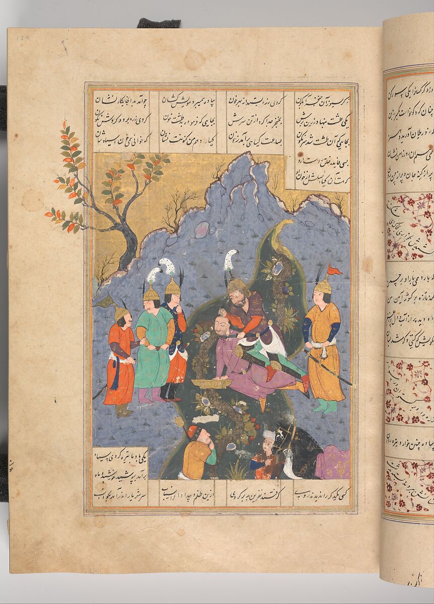 Shahnama (Book of Kings) of Firdausi, Shah Muhammad of Sabzavar, Ink, opaque watercolor, and gold on paper