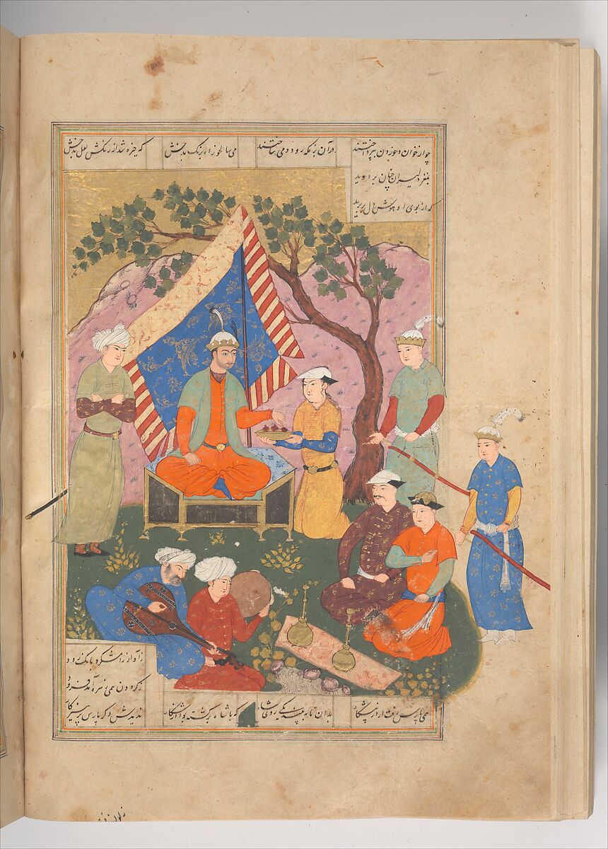 Shahnama (Book of Kings) of Firdausi, Shah Muhammad of Sabzavar, Ink, opaque watercolor, and gold on paper