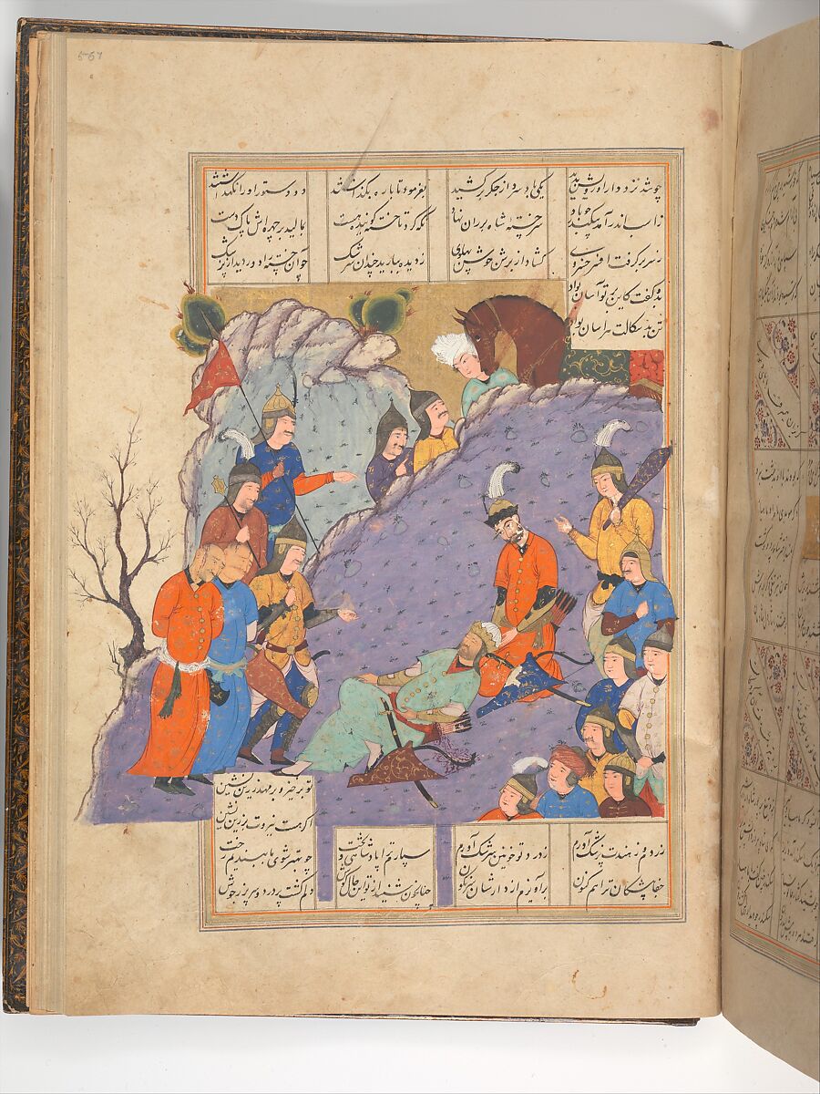 Shahnama (Book of Kings) of Firdausi, Shah Muhammad of Sabzavar, Ink, opaque watercolor, and gold on paper