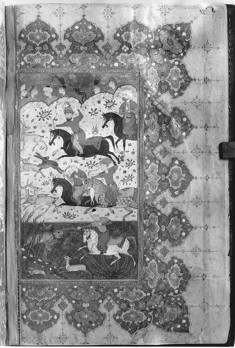 Masnavi of Jalal al-Din Rumi, Ink, opaque watercolor, and gold on paper; leather binding