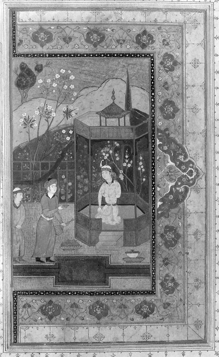 Masnavi of Jalal al-Din Rumi, Ink, opaque watercolor, and gold on paper; leather binding