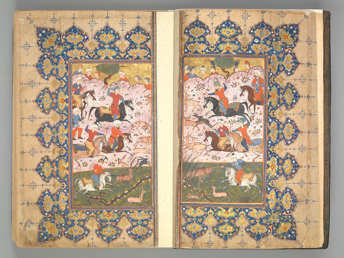 Masnavi of Jalal al-Din Rumi, Ink, opaque watercolor, and gold on paper; leather binding