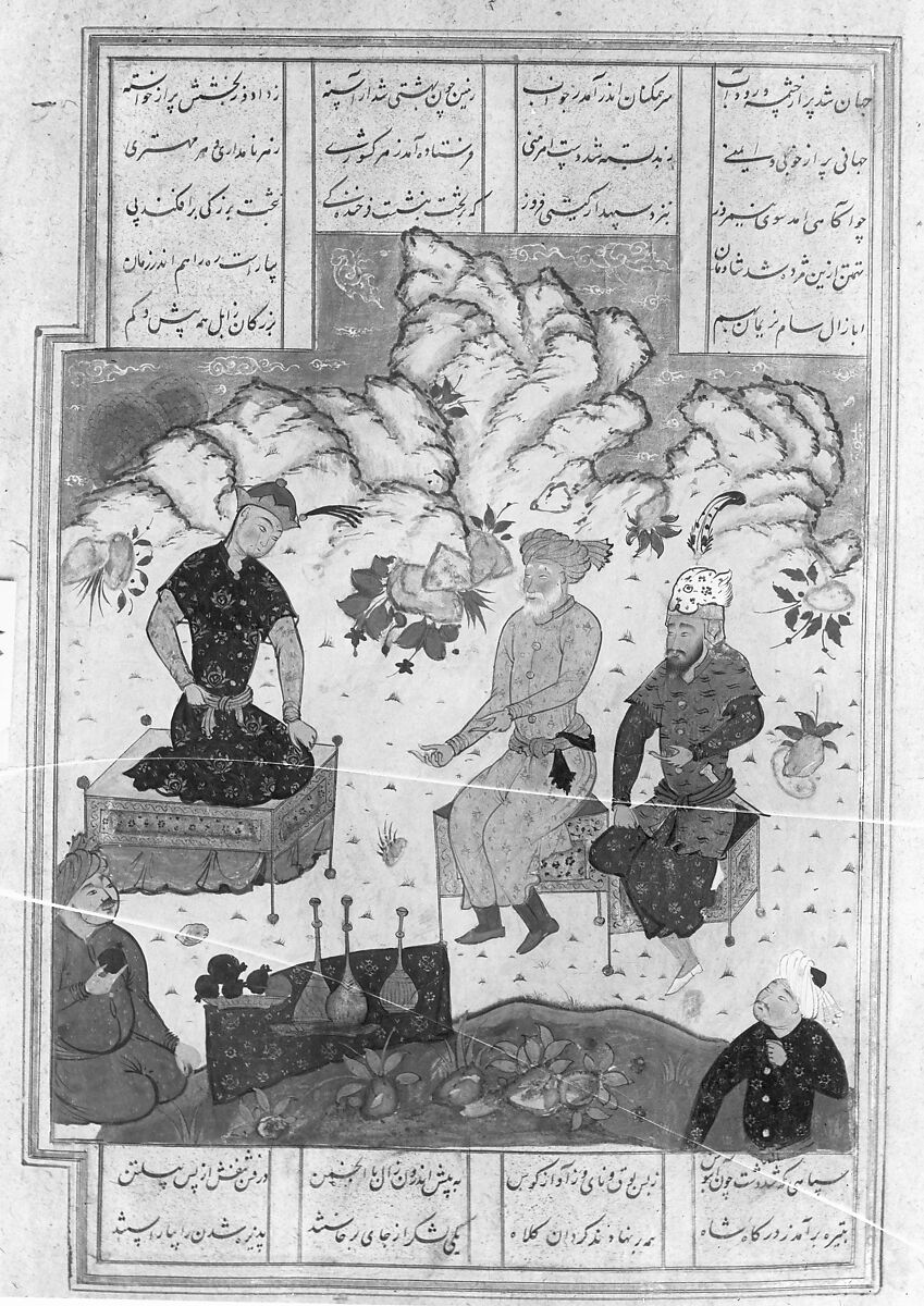 Shahnama (Book of Kings) of Firdausi, Abu'l Qasim Firdausi (Iranian, Paj ca. 940/41–1020 Tus), Leather; tooled and gilded; ink on paper