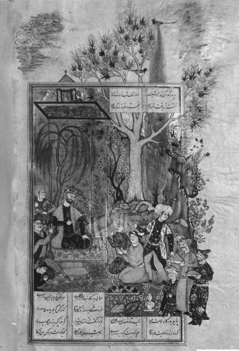 Shahnama (Book of Kings) of Firdausi, Abu'l Qasim Firdausi (Iranian, Paj ca. 940/41–1020 Tus), Ink, opaque watercolor, silver, and gold on paper; lacquer binding