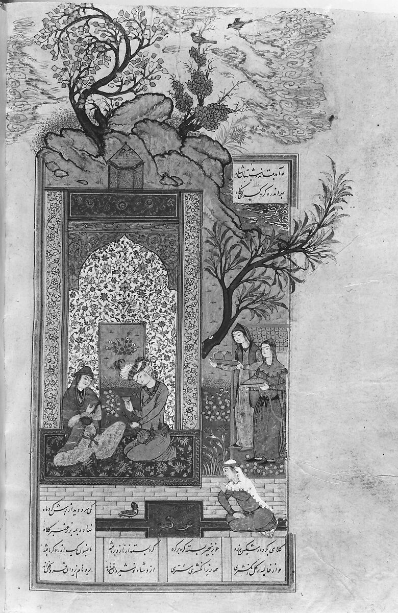 Shahnama (Book of Kings) of Firdausi, Abu'l Qasim Firdausi (Iranian, Paj ca. 940/41–1020 Tus), Ink, opaque watercolor, silver, and gold on paper; lacquer binding