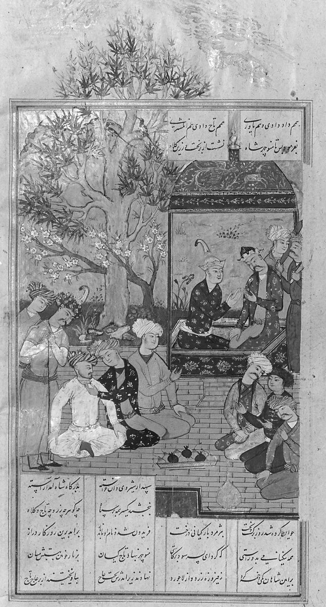 Shahnama (Book of Kings) of Firdausi, Abu'l Qasim Firdausi (Iranian, Paj ca. 940/41–1020 Tus), Ink, opaque watercolor, silver, and gold on paper; lacquer binding