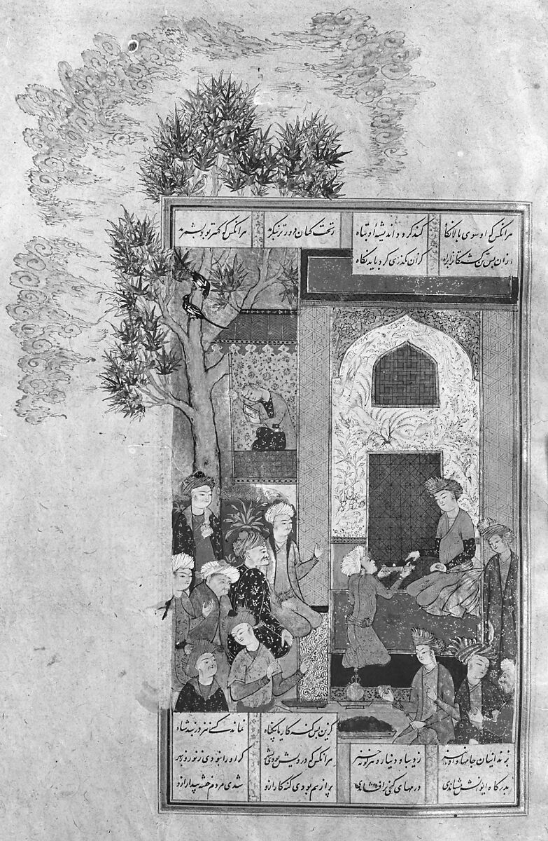 Shahnama (Book of Kings) of Firdausi, Abu'l Qasim Firdausi (Iranian, Paj ca. 940/41–1020 Tus), Ink, opaque watercolor, silver, and gold on paper; lacquer binding