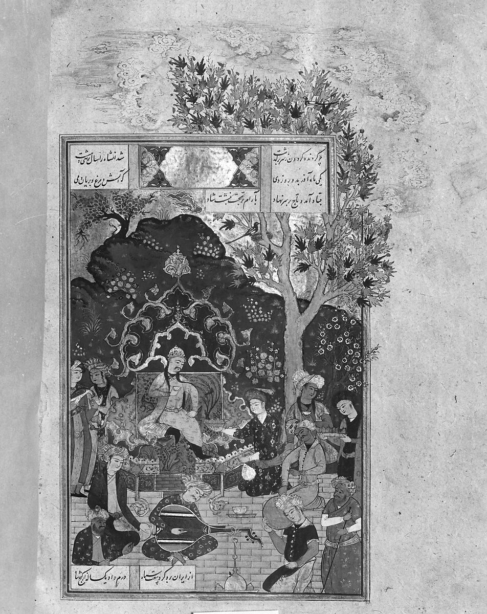 Shahnama (Book of Kings) of Firdausi, Abu'l Qasim Firdausi (Iranian, Paj ca. 940/41–1020 Tus), Ink, opaque watercolor, silver, and gold on paper; lacquer binding