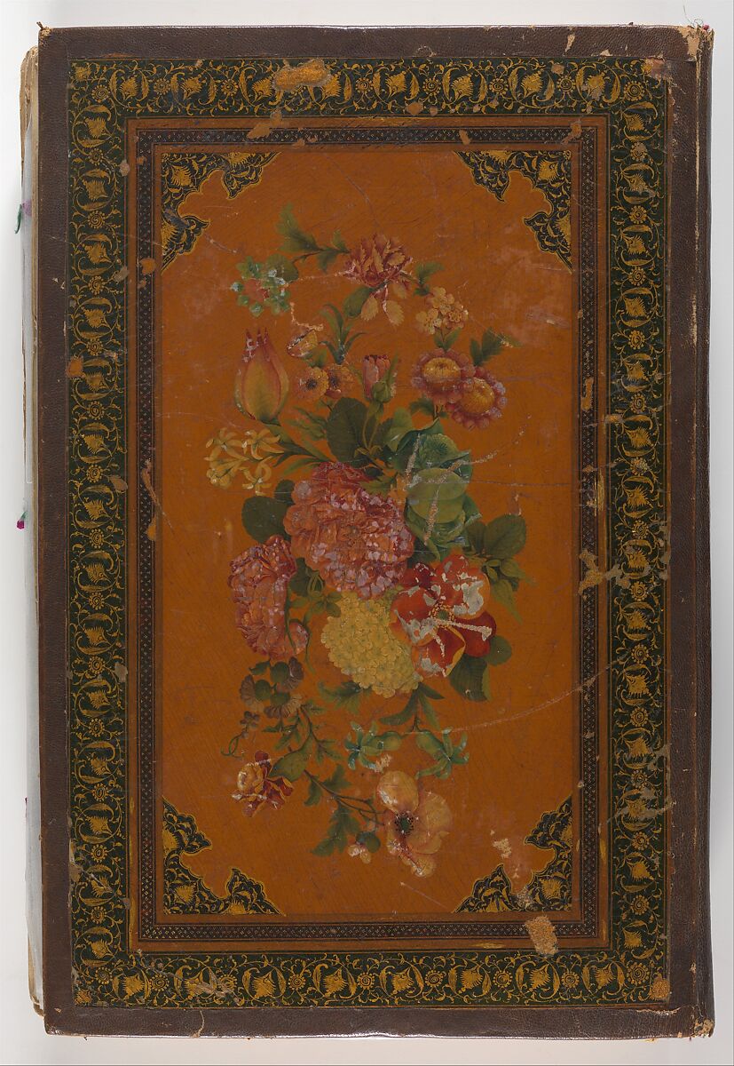 Shahnama (Book of Kings) of Firdausi, Abu'l Qasim Firdausi (Iranian, Paj ca. 940/41–1020 Tus), Ink, opaque watercolor, silver, and gold on paper; lacquer binding