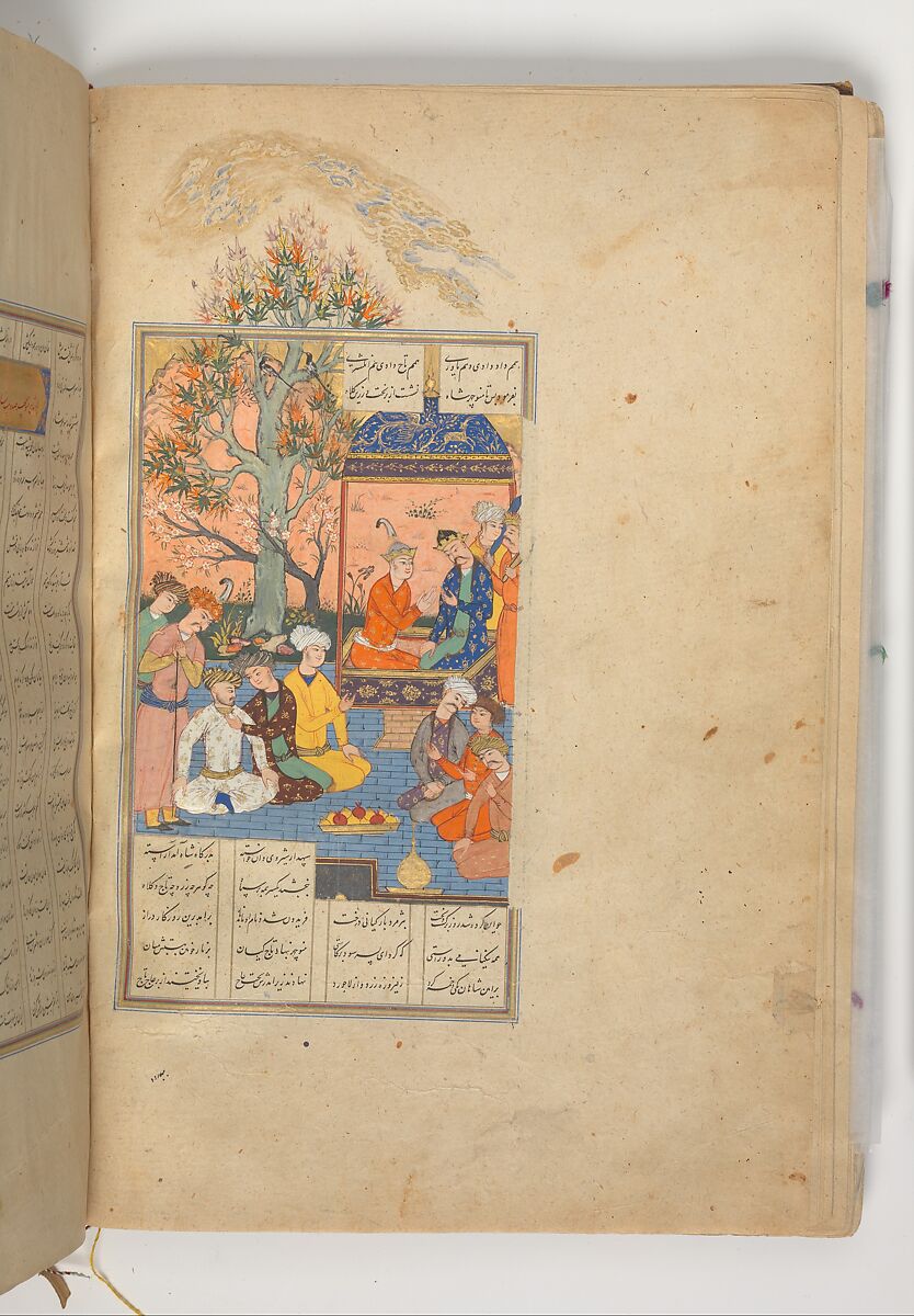 Shahnama (Book of Kings) of Firdausi, Abu'l Qasim Firdausi (Iranian, Paj ca. 940/41–1020 Tus), Ink, opaque watercolor, silver, and gold on paper; lacquer binding