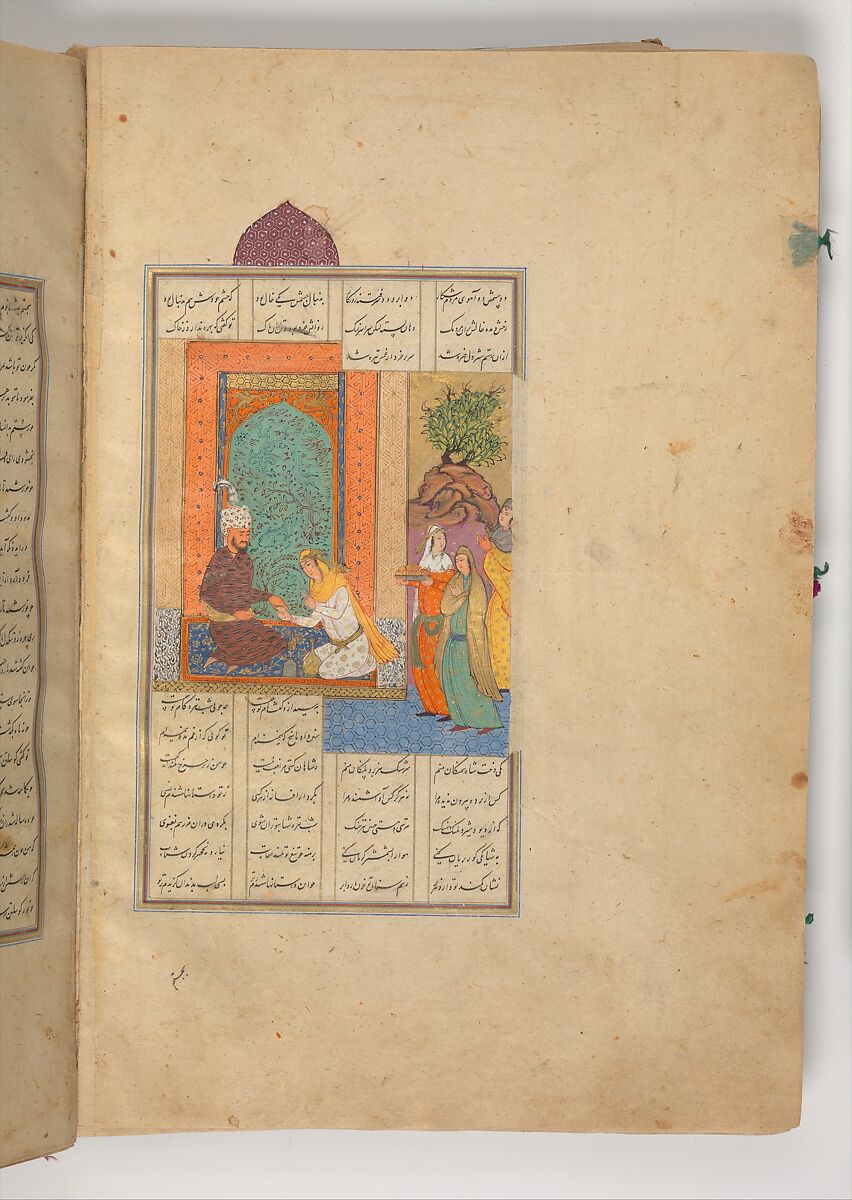 Shahnama (Book of Kings) of Firdausi, Abu'l Qasim Firdausi (Iranian, Paj ca. 940/41–1020 Tus), Ink, opaque watercolor, silver, and gold on paper; lacquer binding