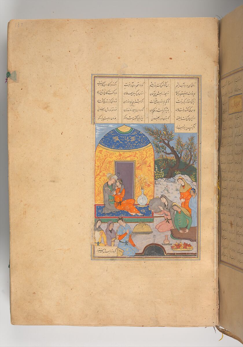 Shahnama (Book of Kings) of Firdausi, Abu'l Qasim Firdausi (Iranian, Paj ca. 940/41–1020 Tus), Ink, opaque watercolor, silver, and gold on paper; lacquer binding