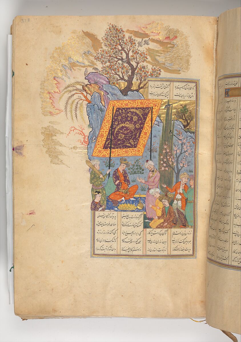 Shahnama (Book of Kings) of Firdausi, Abu'l Qasim Firdausi (Iranian, Paj ca. 940/41–1020 Tus), Ink, opaque watercolor, silver, and gold on paper; lacquer binding
