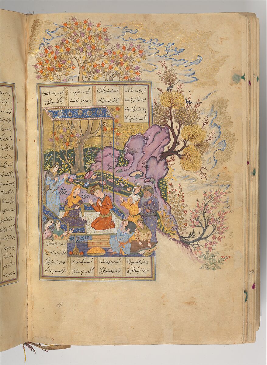 Shahnama (Book of Kings) of Firdausi, Abu'l Qasim Firdausi (Iranian, Paj ca. 940/41–1020 Tus), Ink, opaque watercolor, silver, and gold on paper; lacquer binding