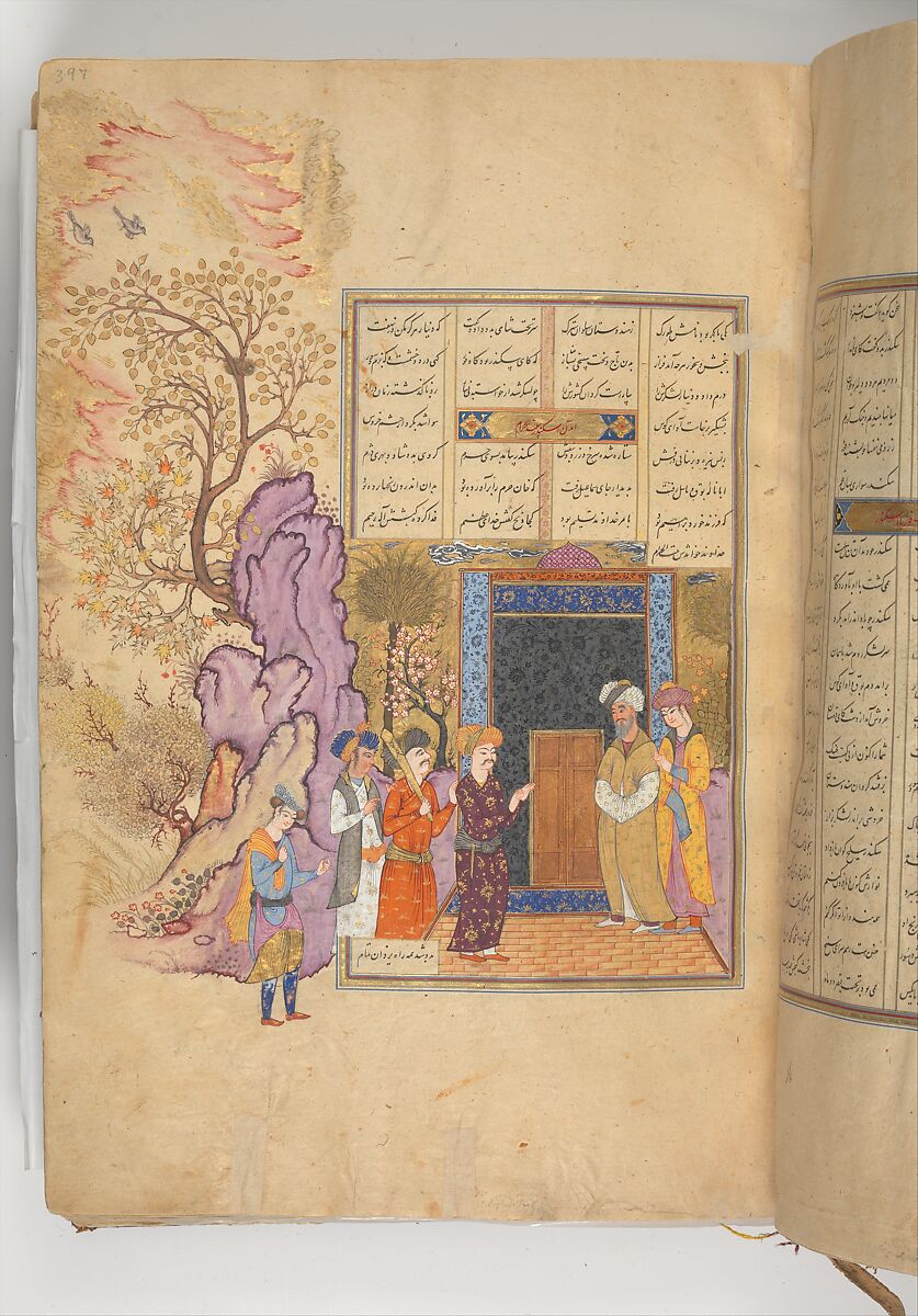 Shahnama (Book of Kings) of Firdausi, Abu'l Qasim Firdausi (Iranian, Paj ca. 940/41–1020 Tus), Ink, opaque watercolor, silver, and gold on paper; lacquer binding