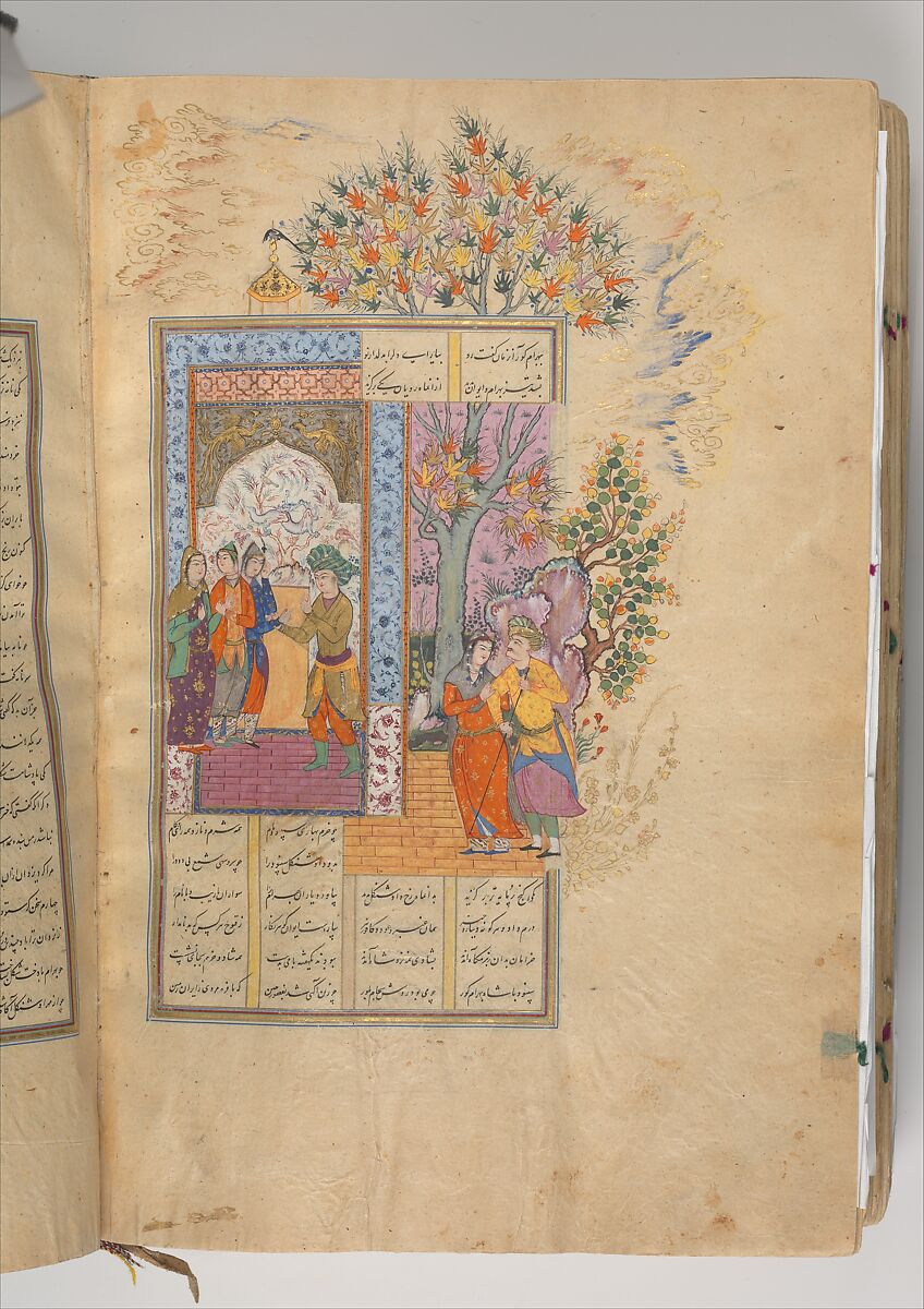 Shahnama (Book of Kings) of Firdausi, Abu'l Qasim Firdausi (Iranian, Paj ca. 940/41–1020 Tus), Ink, opaque watercolor, silver, and gold on paper; lacquer binding