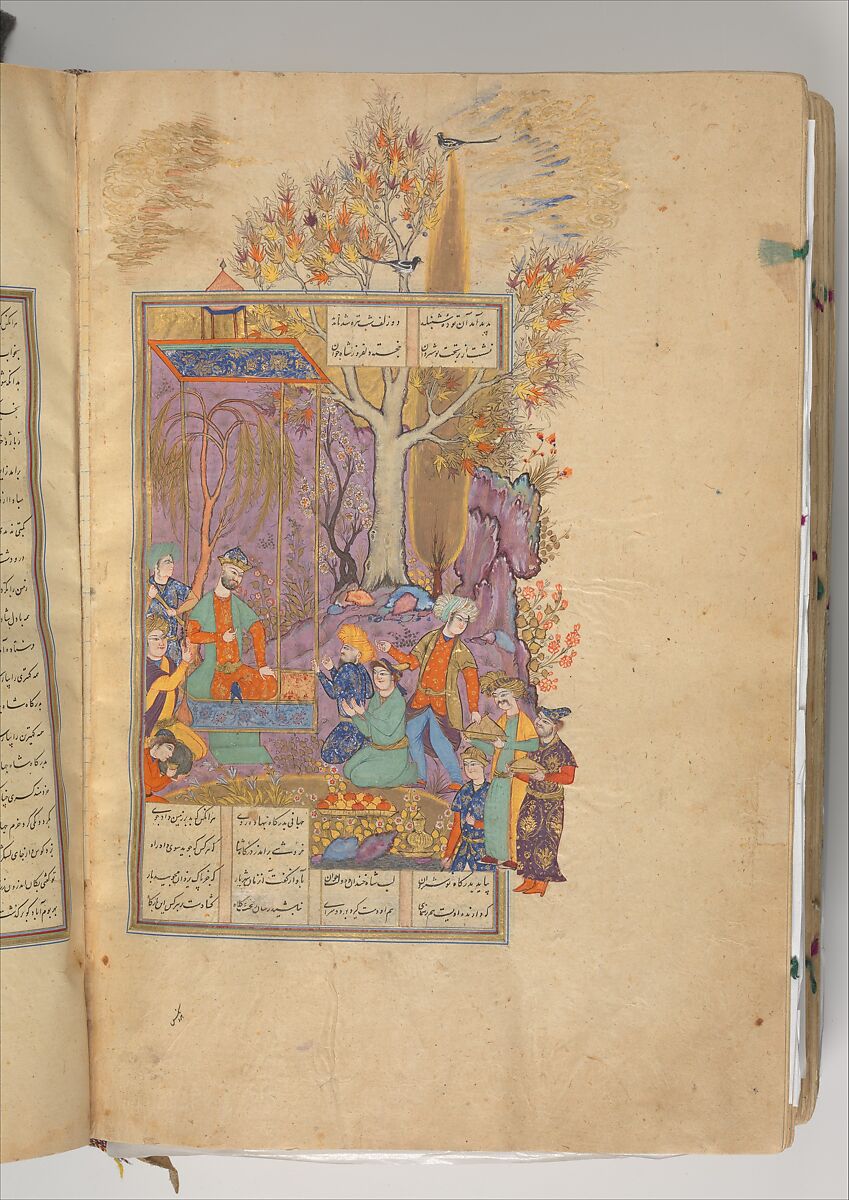 Shahnama (Book of Kings) of Firdausi, Abu'l Qasim Firdausi (Iranian, Paj ca. 940/41–1020 Tus), Ink, opaque watercolor, silver, and gold on paper; lacquer binding
