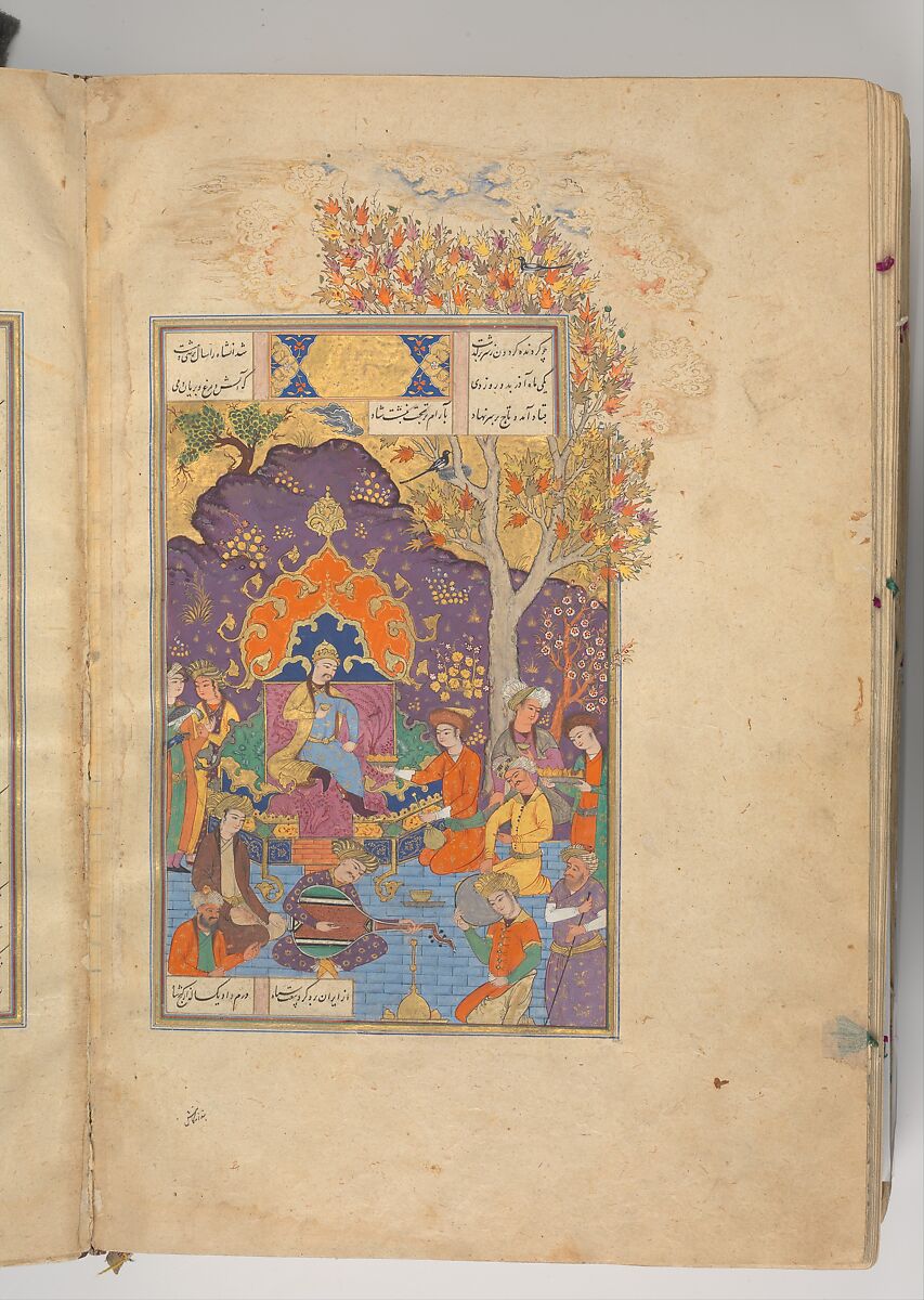 Shahnama (Book of Kings) of Firdausi, Abu'l Qasim Firdausi (Iranian, Paj ca. 940/41–1020 Tus), Ink, opaque watercolor, silver, and gold on paper; lacquer binding