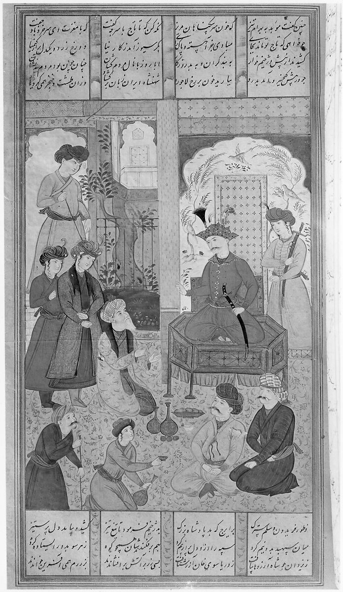 Shahnama (Book of Kings) of Firdausi, Abu'l Qasim Firdausi (Iranian, Paj ca. 940/41–1020 Tus), Opaque watercolor, ink, silver and gold on paper