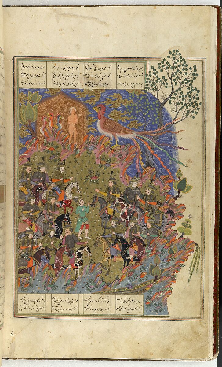 Shahnama (Book of Kings) of Firdausi, Abu'l Qasim Firdausi (Iranian, Paj ca. 940/41–1020 Tus), Opaque watercolor, ink, silver and gold on paper