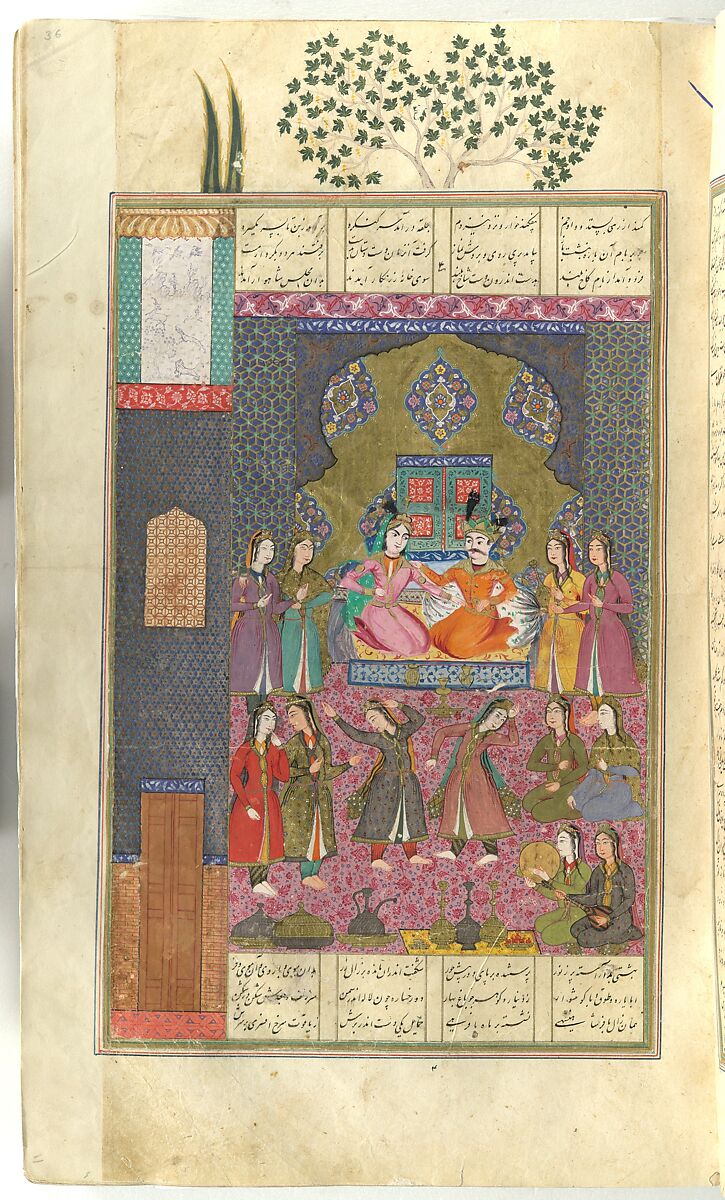 Shahnama (Book of Kings) of Firdausi, Abu'l Qasim Firdausi (Iranian, Paj ca. 940/41–1020 Tus), Opaque watercolor, ink, silver and gold on paper