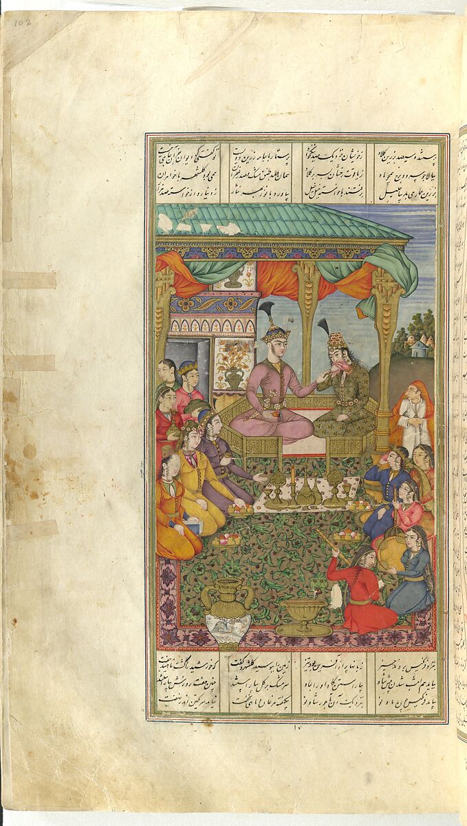 Shahnama (Book of Kings) of Firdausi, Abu'l Qasim Firdausi (Iranian, Paj ca. 940/41–1020 Tus), Opaque watercolor, ink, silver and gold on paper