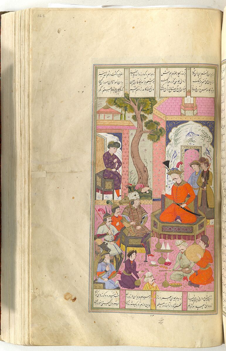Shahnama (Book of Kings) of Firdausi, Abu'l Qasim Firdausi (Iranian, Paj ca. 940/41–1020 Tus), Opaque watercolor, ink, silver and gold on paper