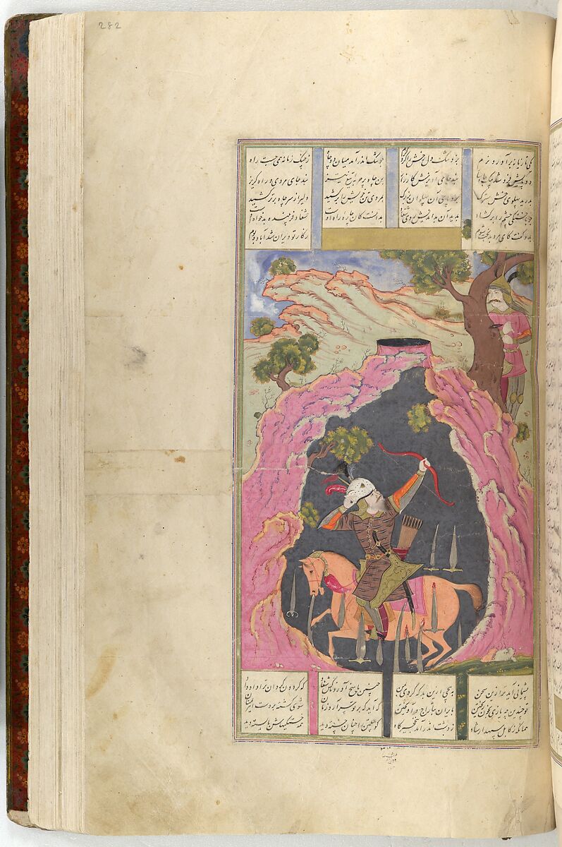 Shahnama (Book of Kings) of Firdausi, Abu'l Qasim Firdausi (Iranian, Paj ca. 940/41–1020 Tus), Opaque watercolor, ink, silver and gold on paper