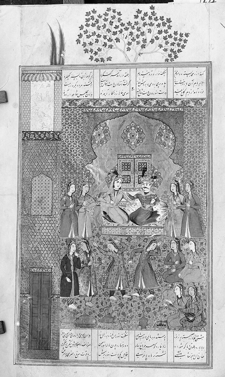 Shahnama (Book of Kings) of Firdausi, Abu'l Qasim Firdausi (Iranian, Paj ca. 940/41–1020 Tus), Opaque watercolor, ink, silver and gold on paper