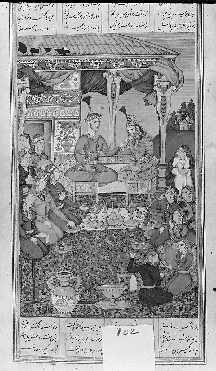 Shahnama (Book of Kings) of Firdausi, Abu'l Qasim Firdausi (Iranian, Paj ca. 940/41–1020 Tus), Opaque watercolor, ink, silver and gold on paper