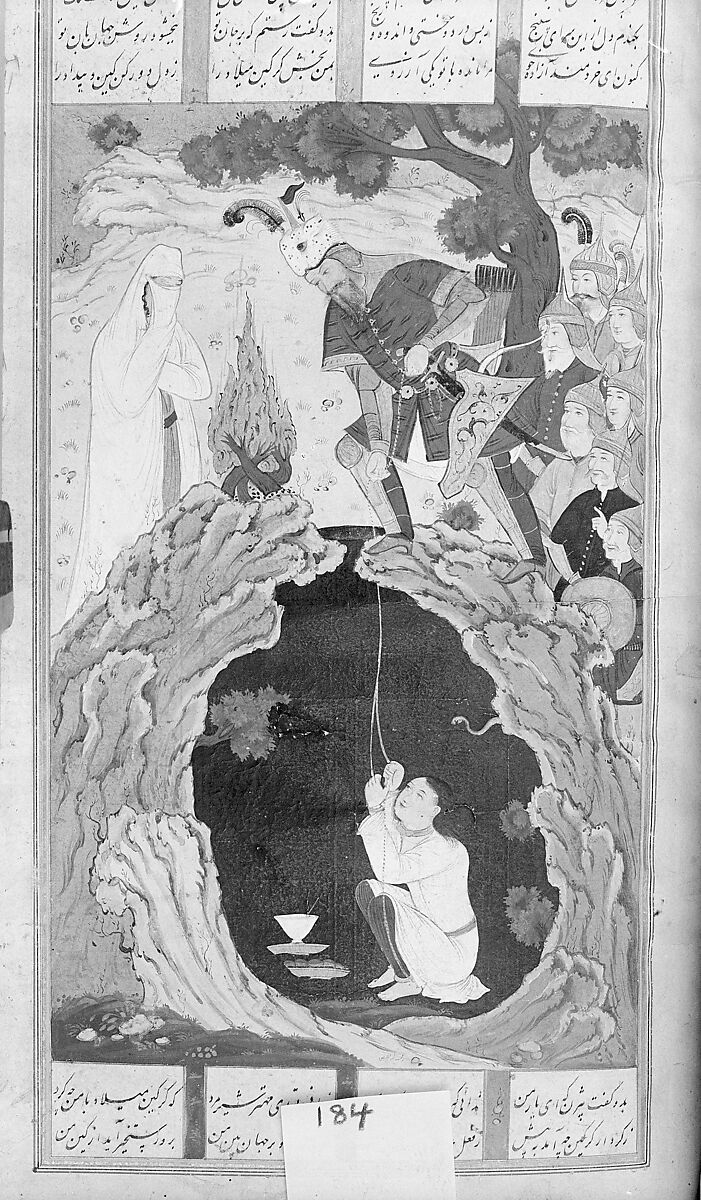 Shahnama (Book of Kings) of Firdausi, Abu'l Qasim Firdausi (Iranian, Paj ca. 940/41–1020 Tus), Opaque watercolor, ink, silver and gold on paper