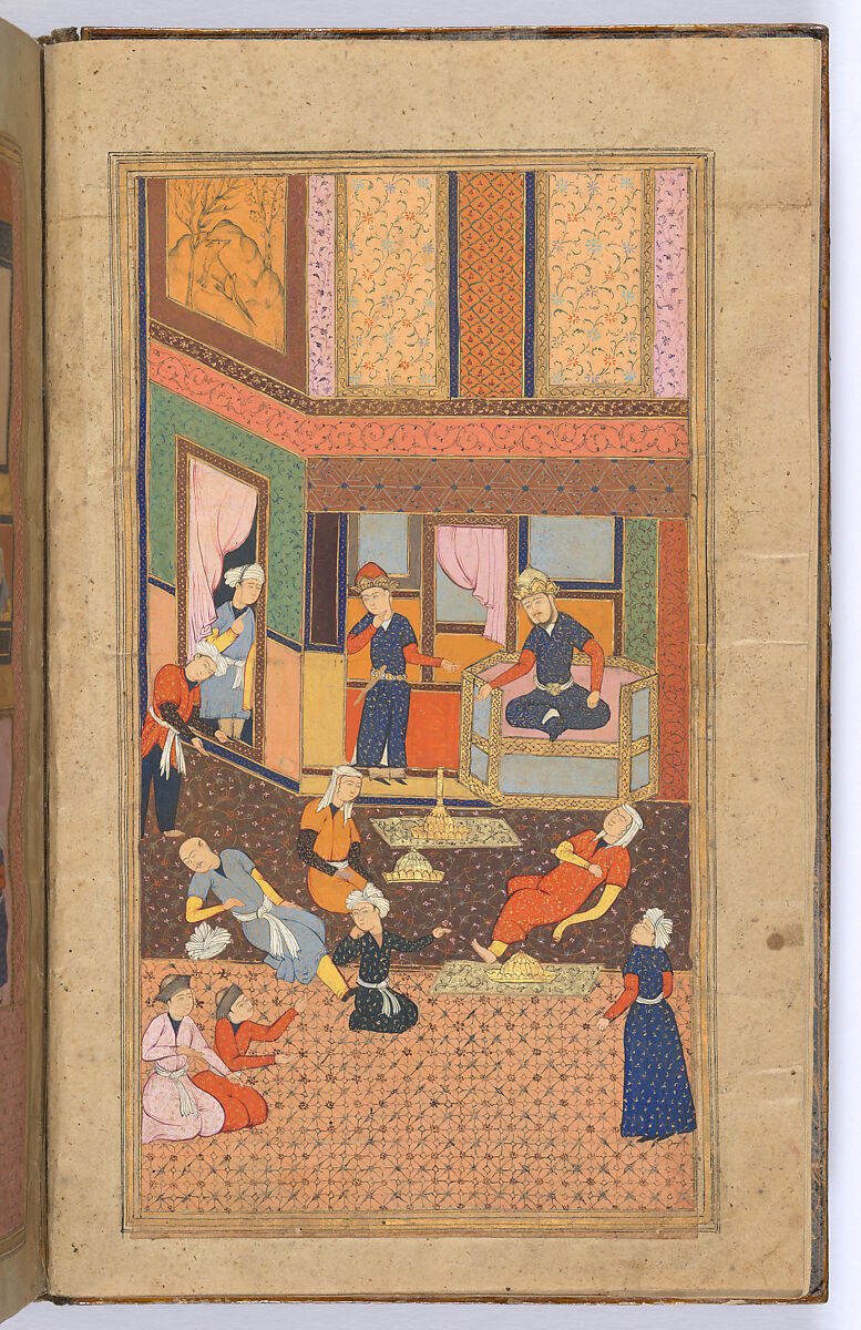 Divan (Collected Works) of Mir 'Ali Shir Nava'i, Sultan 'Ali al-Mashhadi (Iranian, Mashhad 1453–1520 Mashhad), Ink, opaque watercolor, and gold on paper; lacquer binding