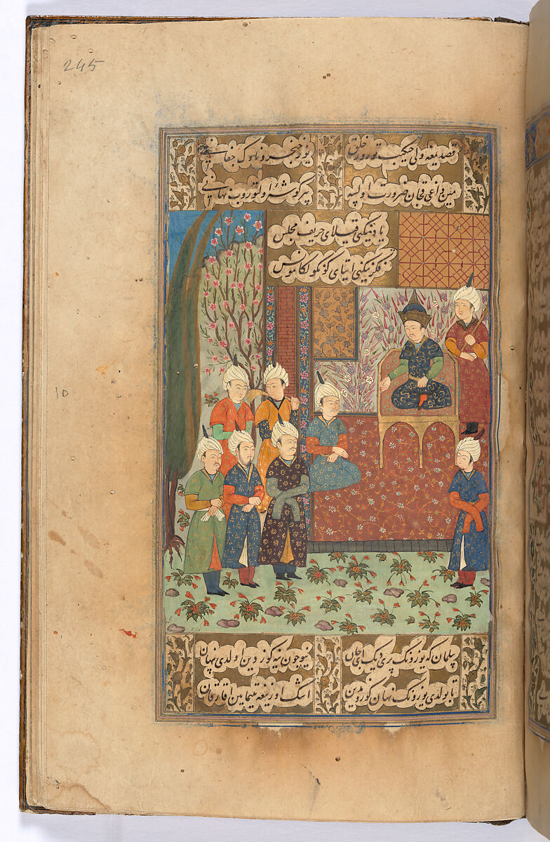 Divan (Collected Works) of Mir 'Ali Shir Nava'i, Sultan 'Ali al-Mashhadi (Iranian, Mashhad 1453–1520 Mashhad), Ink, opaque watercolor, and gold on paper; lacquer binding