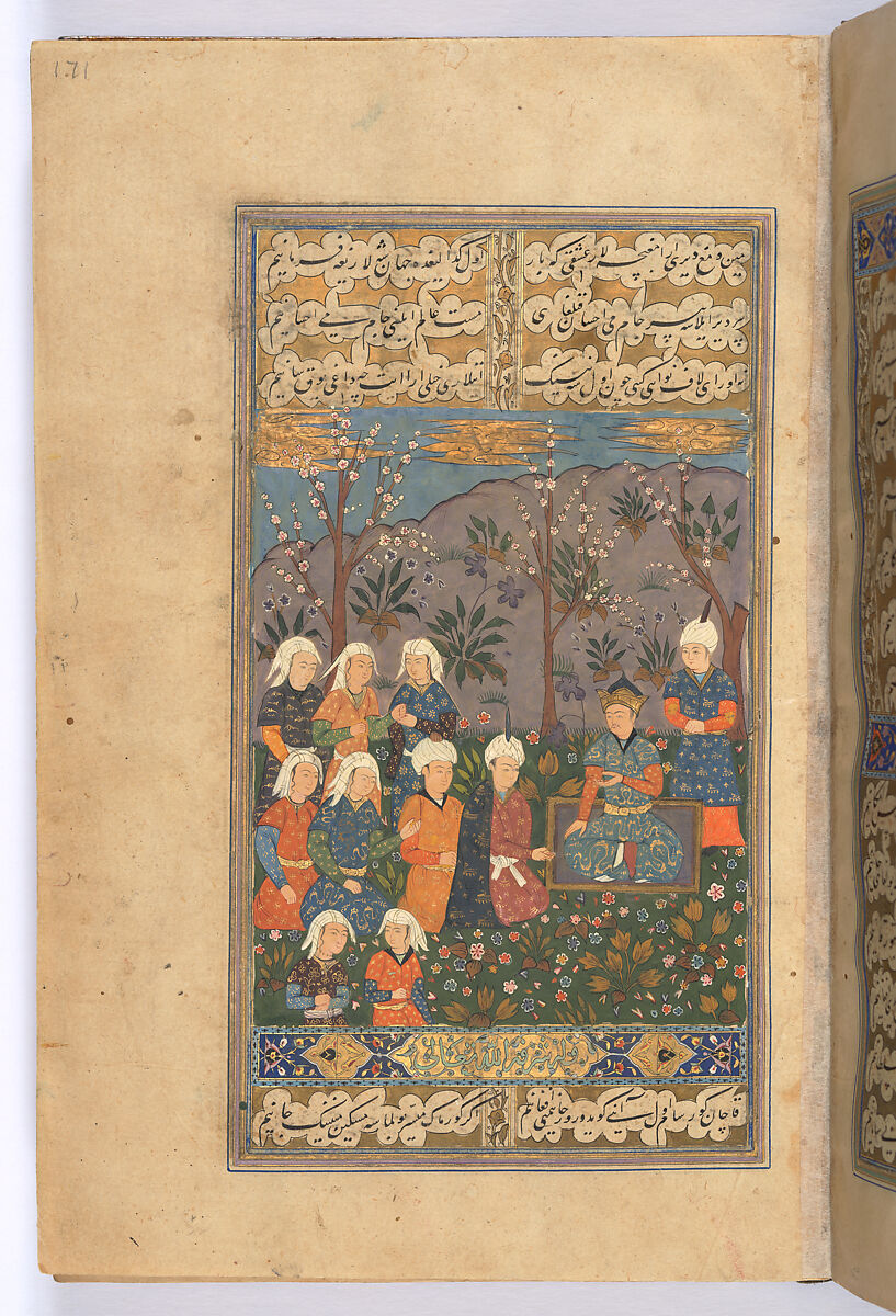 Divan (Collected Works) of Mir 'Ali Shir Nava'i, Sultan 'Ali al-Mashhadi (Iranian, Mashhad 1453–1520 Mashhad), Ink, opaque watercolor, and gold on paper; lacquer binding