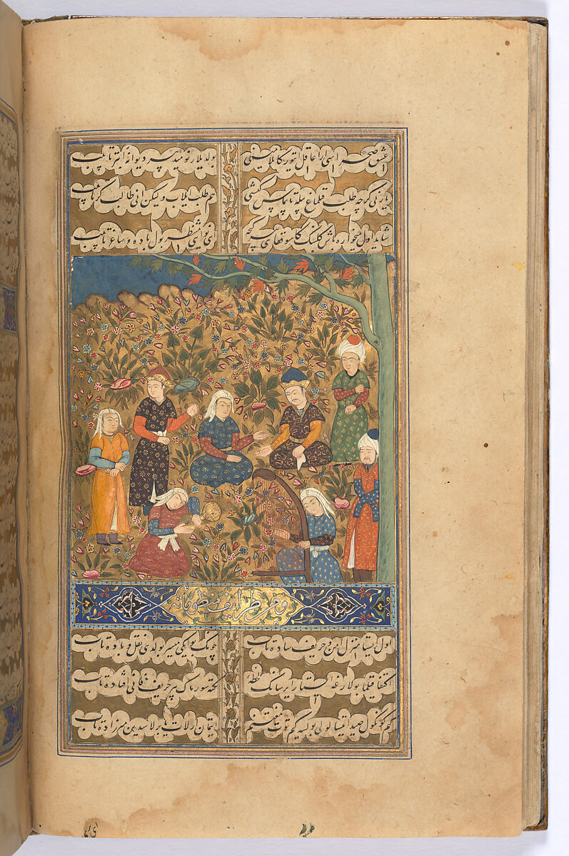 Divan (Collected Works) of Mir 'Ali Shir Nava'i, Sultan 'Ali al-Mashhadi (Iranian, Mashhad 1453–1520 Mashhad), Ink, opaque watercolor, and gold on paper; lacquer binding