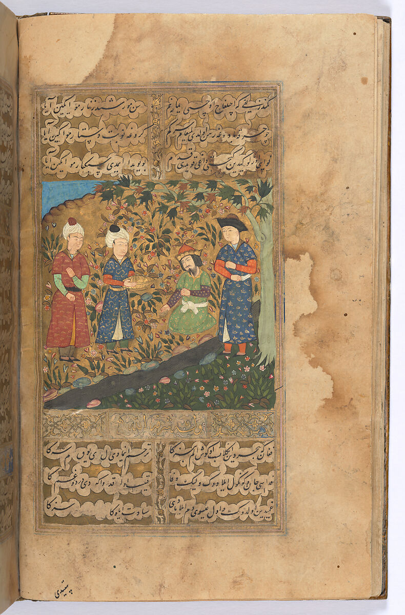 Divan (Collected Works) of Mir 'Ali Shir Nava'i, Sultan 'Ali al-Mashhadi (Iranian, Mashhad 1453–1520 Mashhad), Ink, opaque watercolor, and gold on paper; lacquer binding