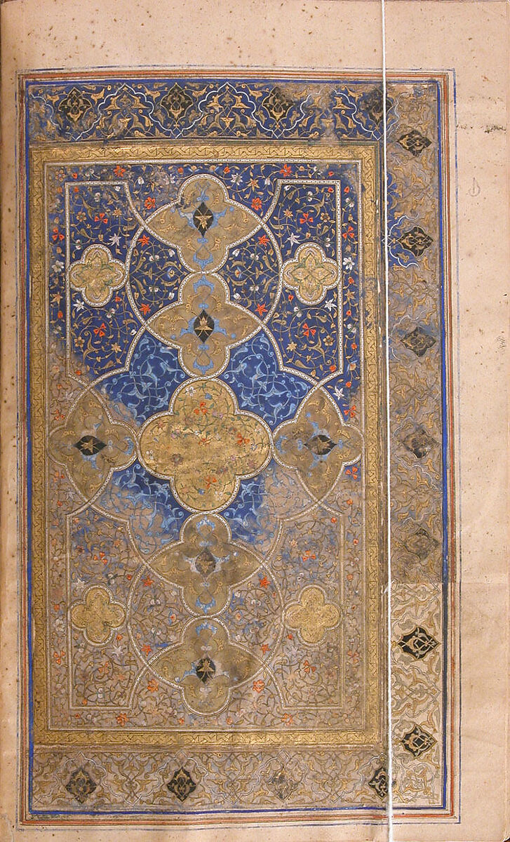 Divan (Collected Works) of Mir 'Ali Shir Nava'i, Sultan 'Ali al-Mashhadi (Iranian, Mashhad 1453–1520 Mashhad), Ink, opaque watercolor, and gold on paper; lacquer binding