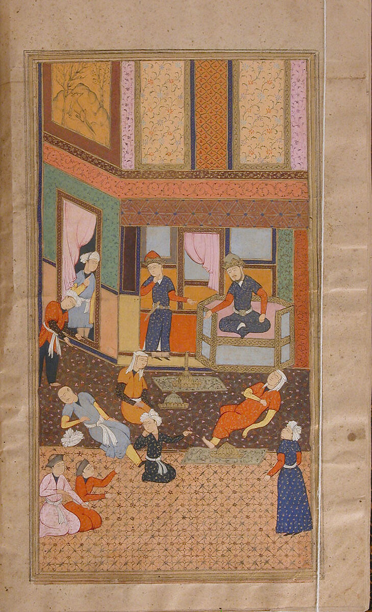 Divan (Collected Works) of Mir 'Ali Shir Nava'i, Sultan 'Ali al-Mashhadi (Iranian, Mashhad 1453–1520 Mashhad), Ink, opaque watercolor, and gold on paper; lacquer binding