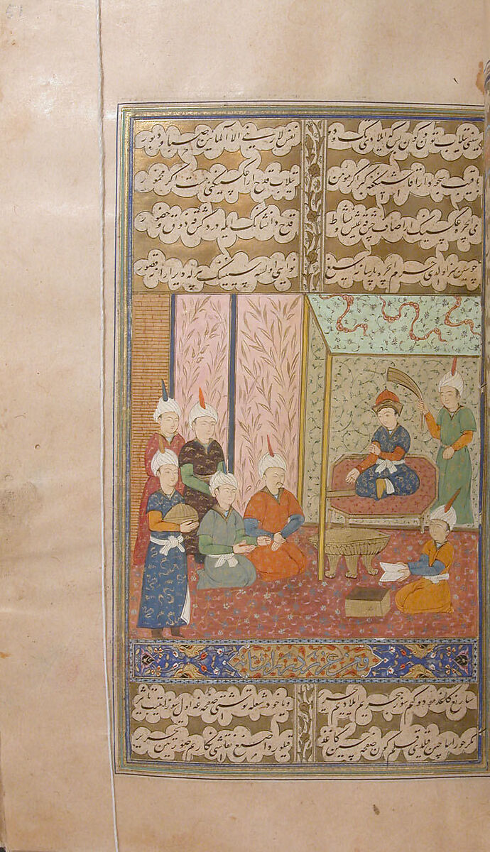 Divan (Collected Works) of Mir 'Ali Shir Nava'i, Sultan 'Ali al-Mashhadi (Iranian, Mashhad 1453–1520 Mashhad), Ink, opaque watercolor, and gold on paper; lacquer binding