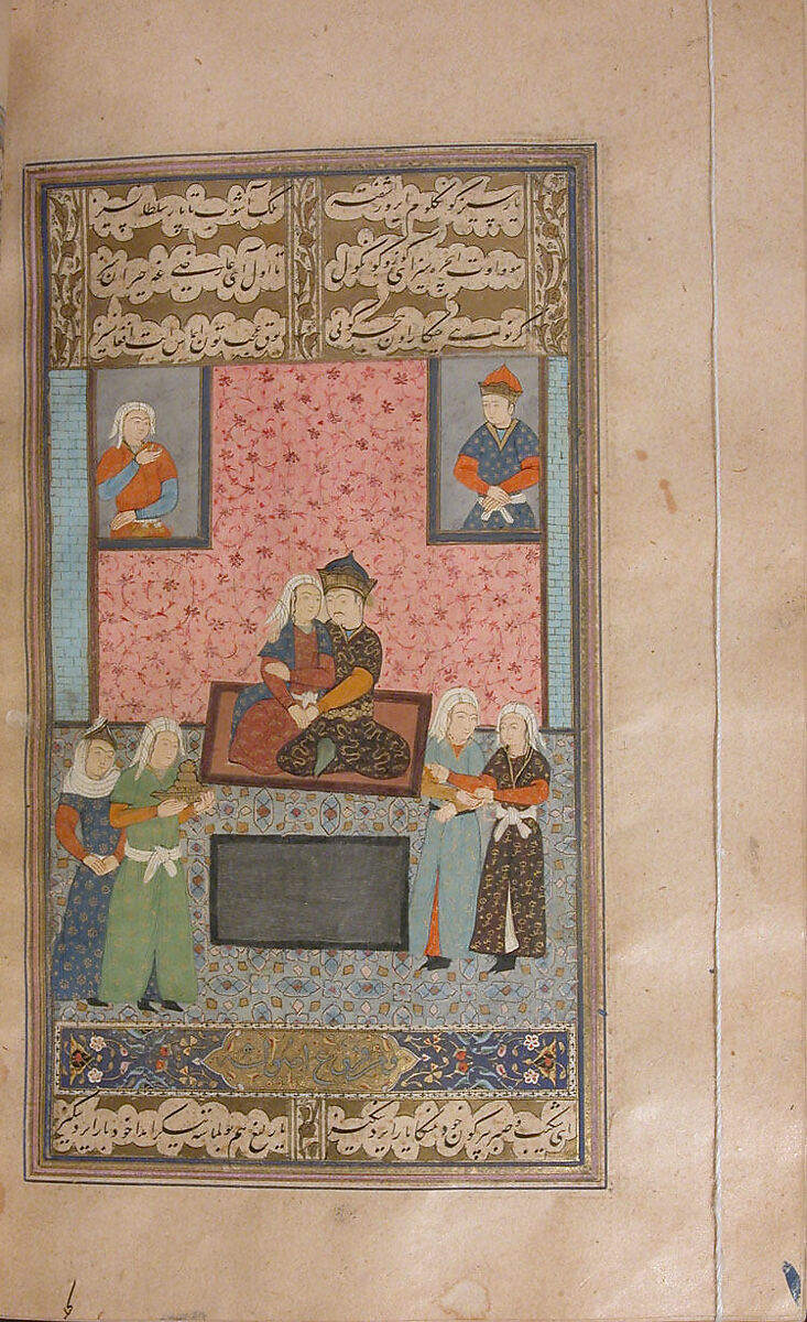 Divan (Collected Works) of Mir 'Ali Shir Nava'i, Sultan 'Ali al-Mashhadi (Iranian, Mashhad 1453–1520 Mashhad), Ink, opaque watercolor, and gold on paper; lacquer binding