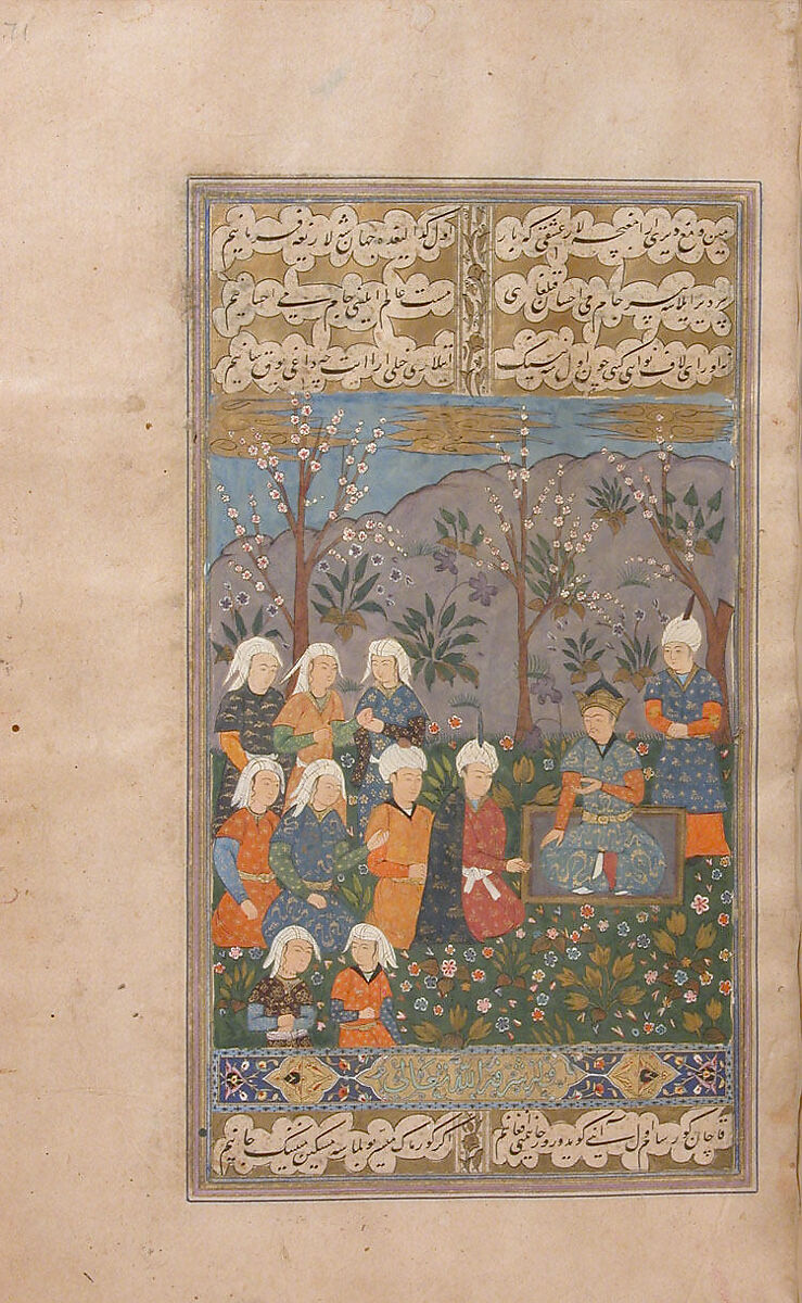 Divan (Collected Works) of Mir 'Ali Shir Nava'i, Sultan 'Ali al-Mashhadi (Iranian, Mashhad 1453–1520 Mashhad), Ink, opaque watercolor, and gold on paper; lacquer binding