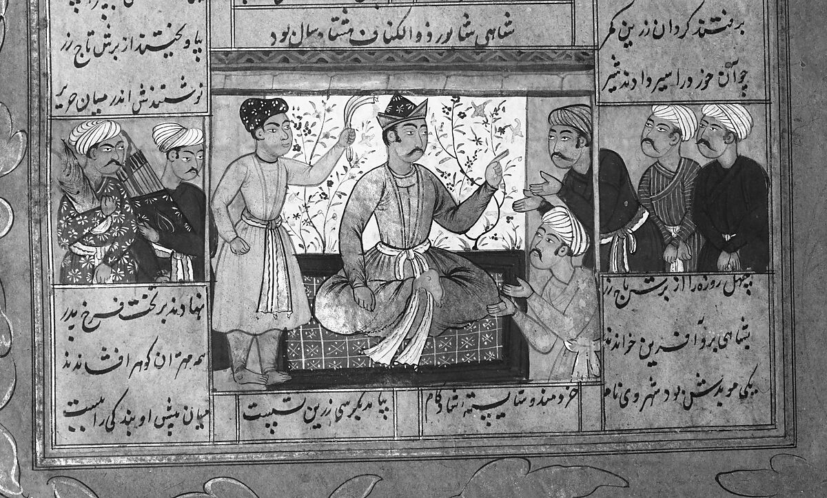 Shahnama (Book of Kings) of Firdausi, Abu'l Qasim Firdausi (Iranian, Paj ca. 940/41–1020 Tus), Ink, opaque watercolor, silver, and gold on paper