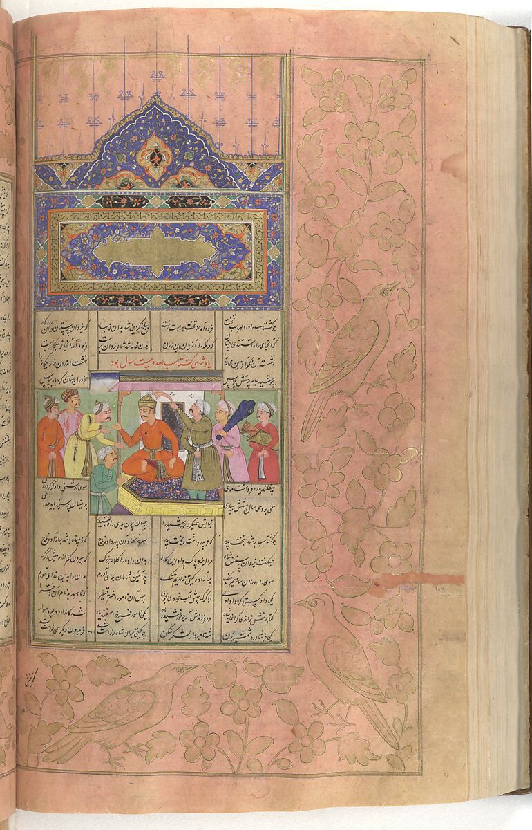 Shahnama (Book of Kings) of Firdausi, Abu'l Qasim Firdausi (Iranian, Paj ca. 940/41–1020 Tus), Ink, opaque watercolor, silver, and gold on paper
