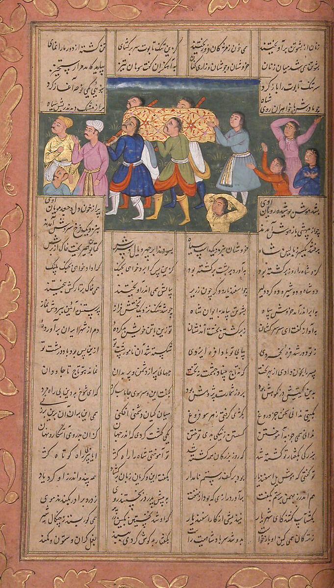 Shahnama (Book of Kings) of Firdausi, Abu'l Qasim Firdausi (Iranian, Paj ca. 940/41–1020 Tus), Ink, opaque watercolor, silver, and gold on paper