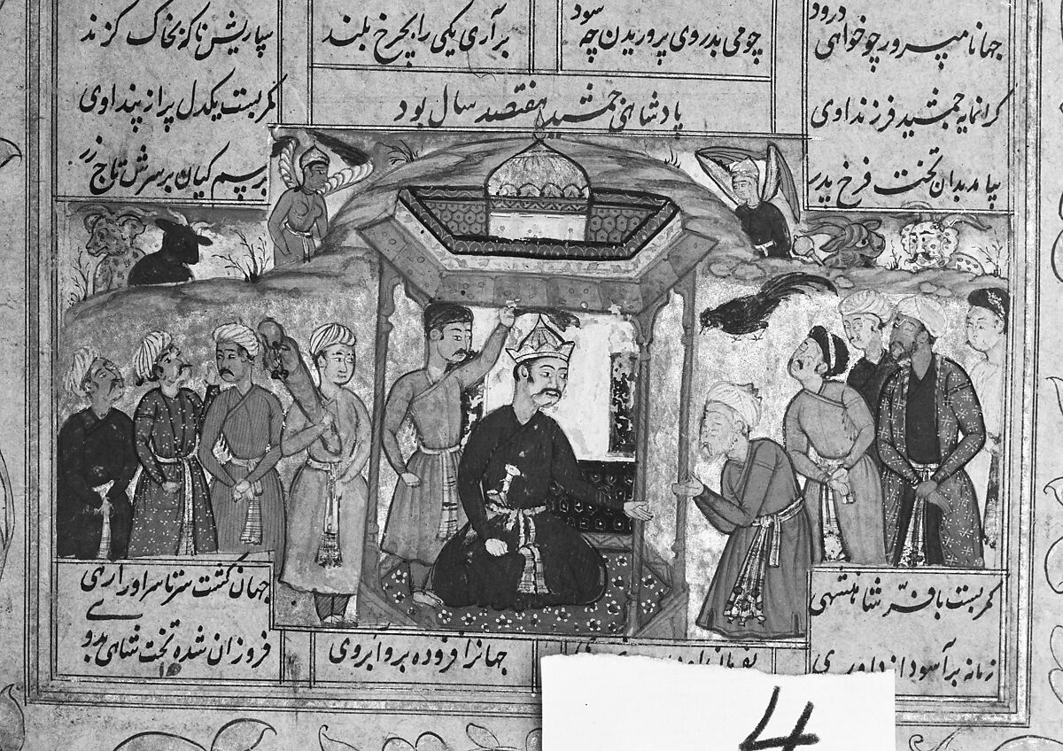 Shahnama (Book of Kings) of Firdausi, Abu'l Qasim Firdausi (Iranian, Paj ca. 940/41–1020 Tus), Ink, opaque watercolor, silver, and gold on paper