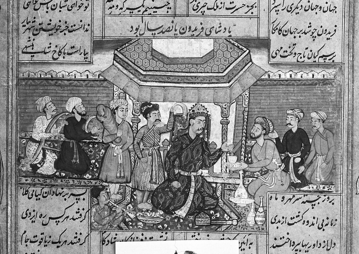 Shahnama (Book of Kings) of Firdausi, Abu'l Qasim Firdausi (Iranian, Paj ca. 940/41–1020 Tus), Ink, opaque watercolor, silver, and gold on paper