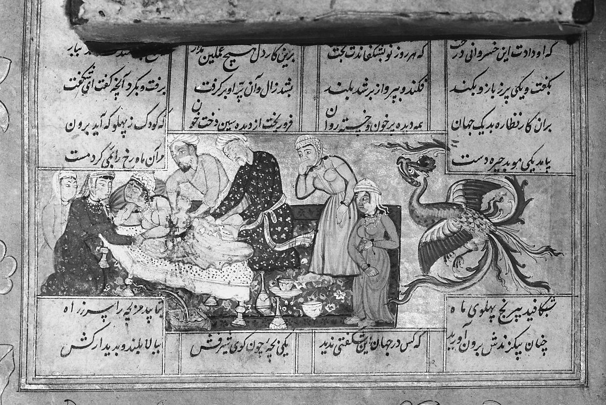 Shahnama (Book of Kings) of Firdausi, Abu'l Qasim Firdausi (Iranian, Paj ca. 940/41–1020 Tus), Ink, opaque watercolor, silver, and gold on paper